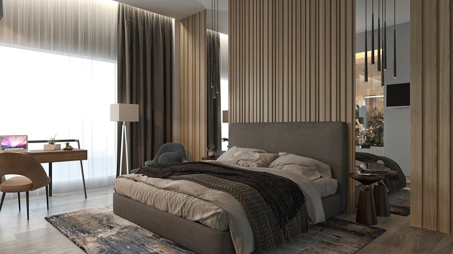 Minimalist interior design business hotel room
•
•
•