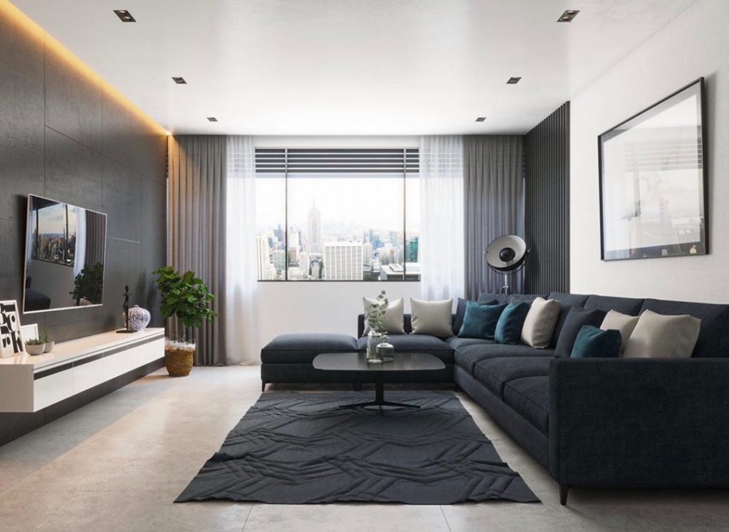 Dhoma e dites (Salloni) .Living room design.