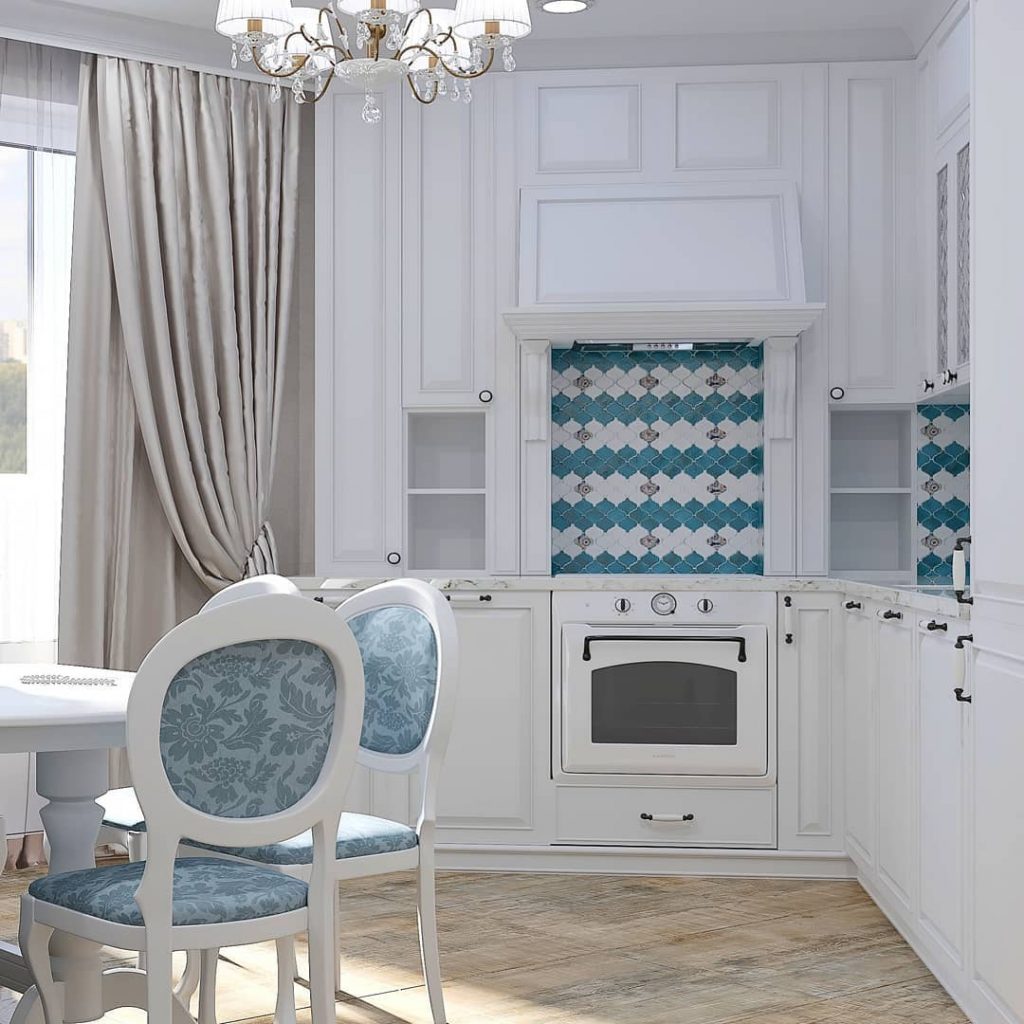 Hello .
Good mood to all !!!
Visualization of the kitchen in a two-room apartment