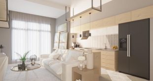Living room & kitchen design
Visualization of