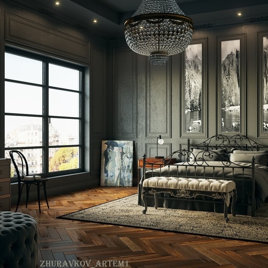 The image of the interior comes from the internet, my visualization,