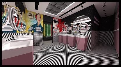 3D presentations of our dynamic, vectorial and funny wet volume design by id