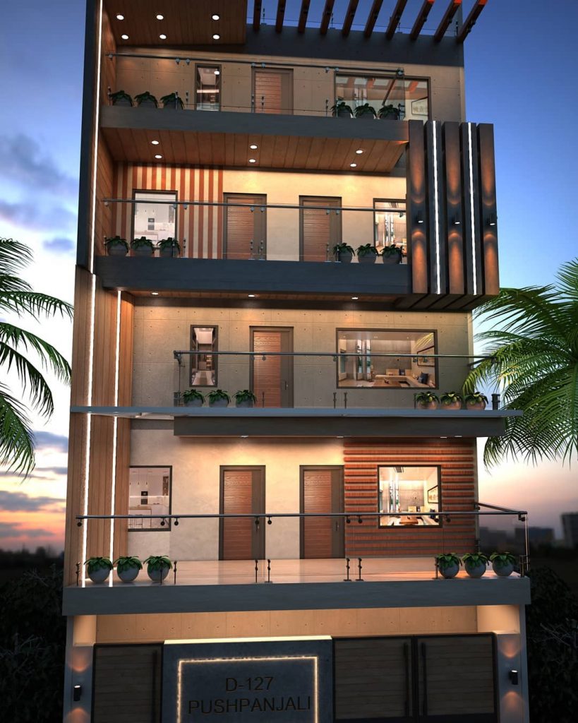 3d view of the exterior.