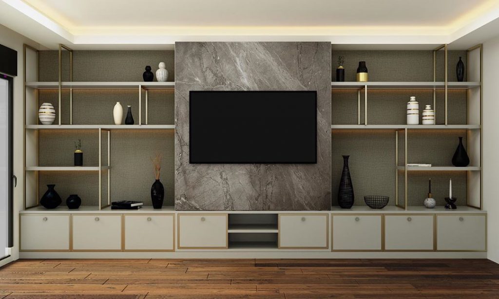 Kalamış Flat Tv Unit 3D Modeling Origami Design belongs.
