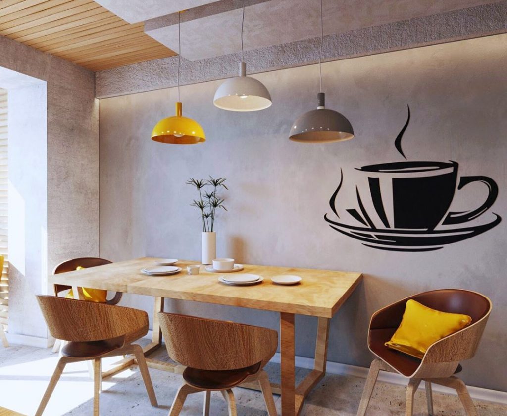 How nice to sit in a cozy place, drink coffee with friends or be important