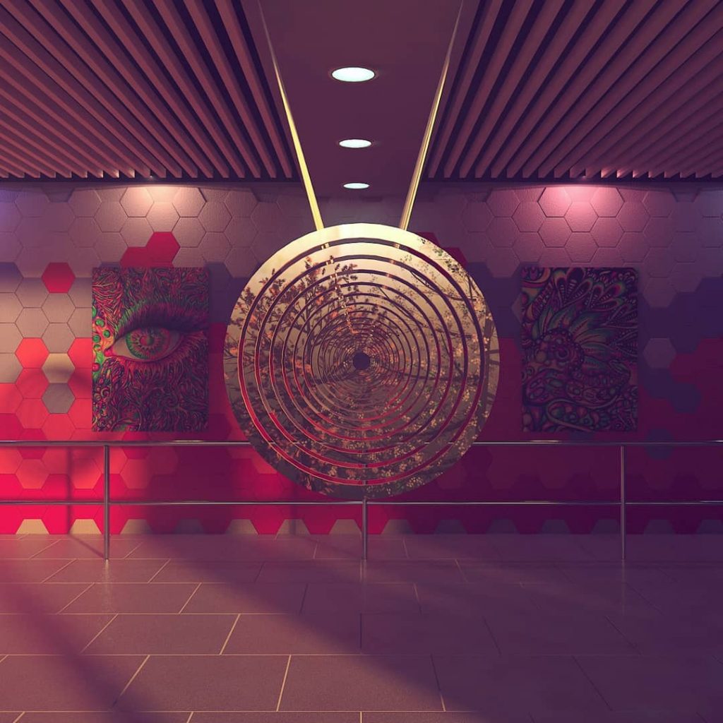 Mirror rings.
Software: 3DS max
Render Engine: V-Ray