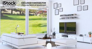 // Modern interior design of the living room //