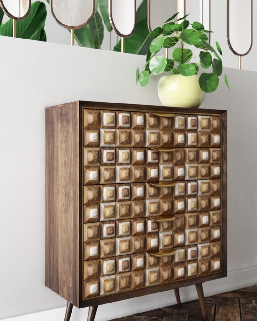 Chest of drawers with panels
Panel design:
Platemaking:
Design and optics