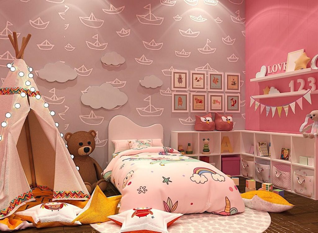 Children's bedroom with pink color
,
,
Design & Render of