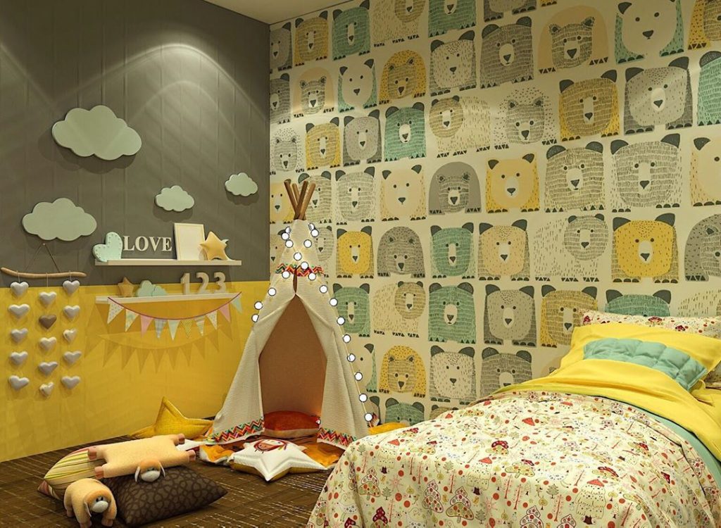 Children's bedroom with yellow color
,
,
Design & Render of