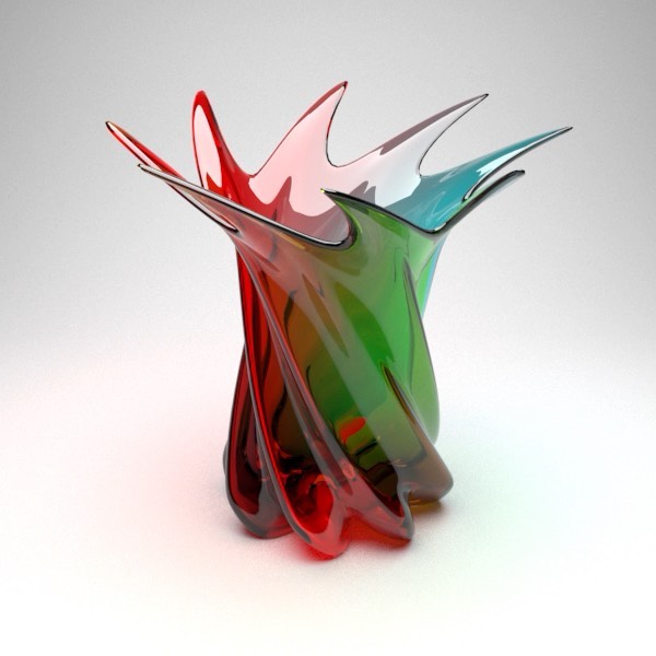 Fast daily study. Twisted shape modeling and glass rendering. ,
,
,
,
