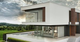 House CH architectural design outside, inside and visualization.