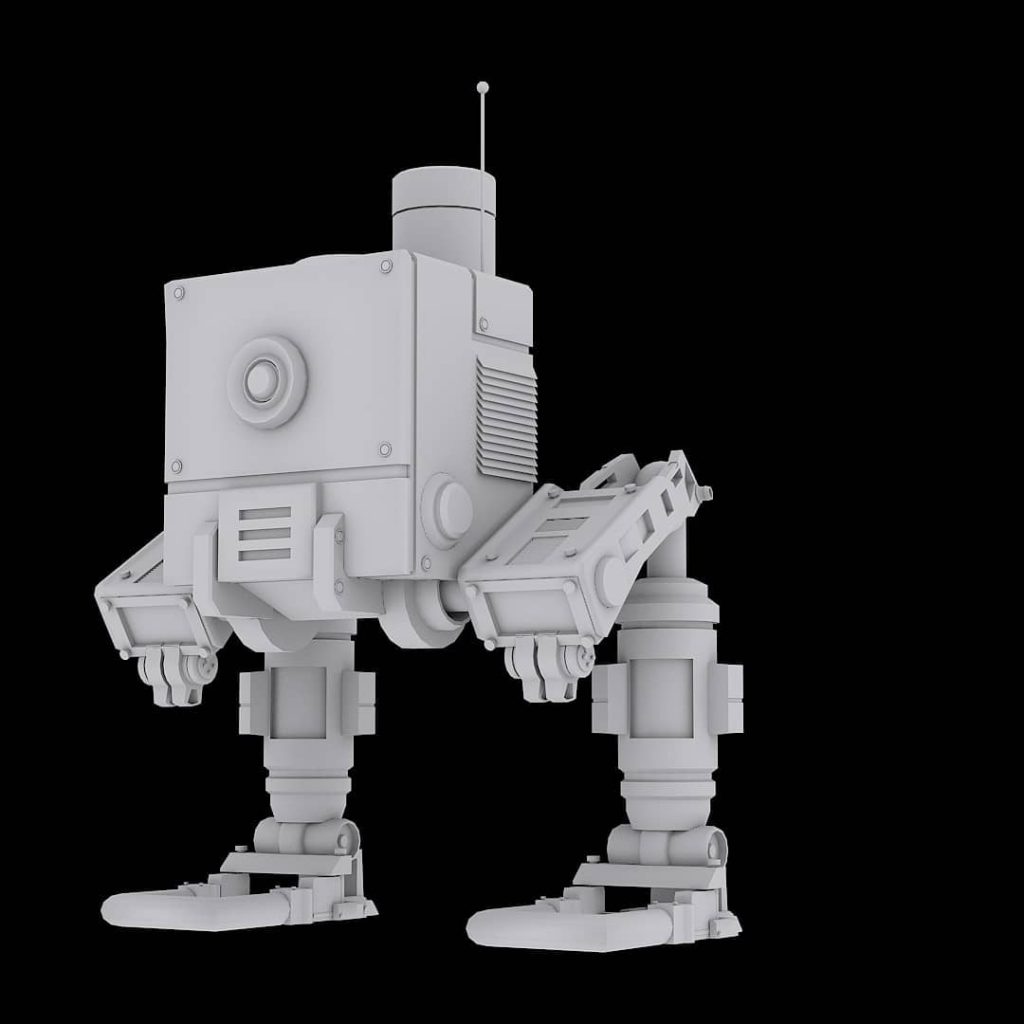 LOW POLY MODEL SCI-FI SIGNAL ROBOT (POLY COUNT-13,000)