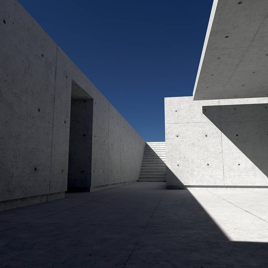 Simple concrete bunker plasters. Swipe for a night render.
For the first time with 3ds Ma