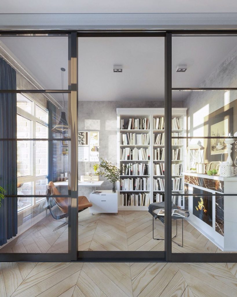 Advantages and disadvantages: a glass wall in your interior.
.
advantages
- It pres