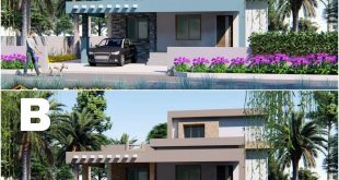 Small RESIDENTIAL BUILDING design by in ArchiCAD21 rendering in 3ds max and LU