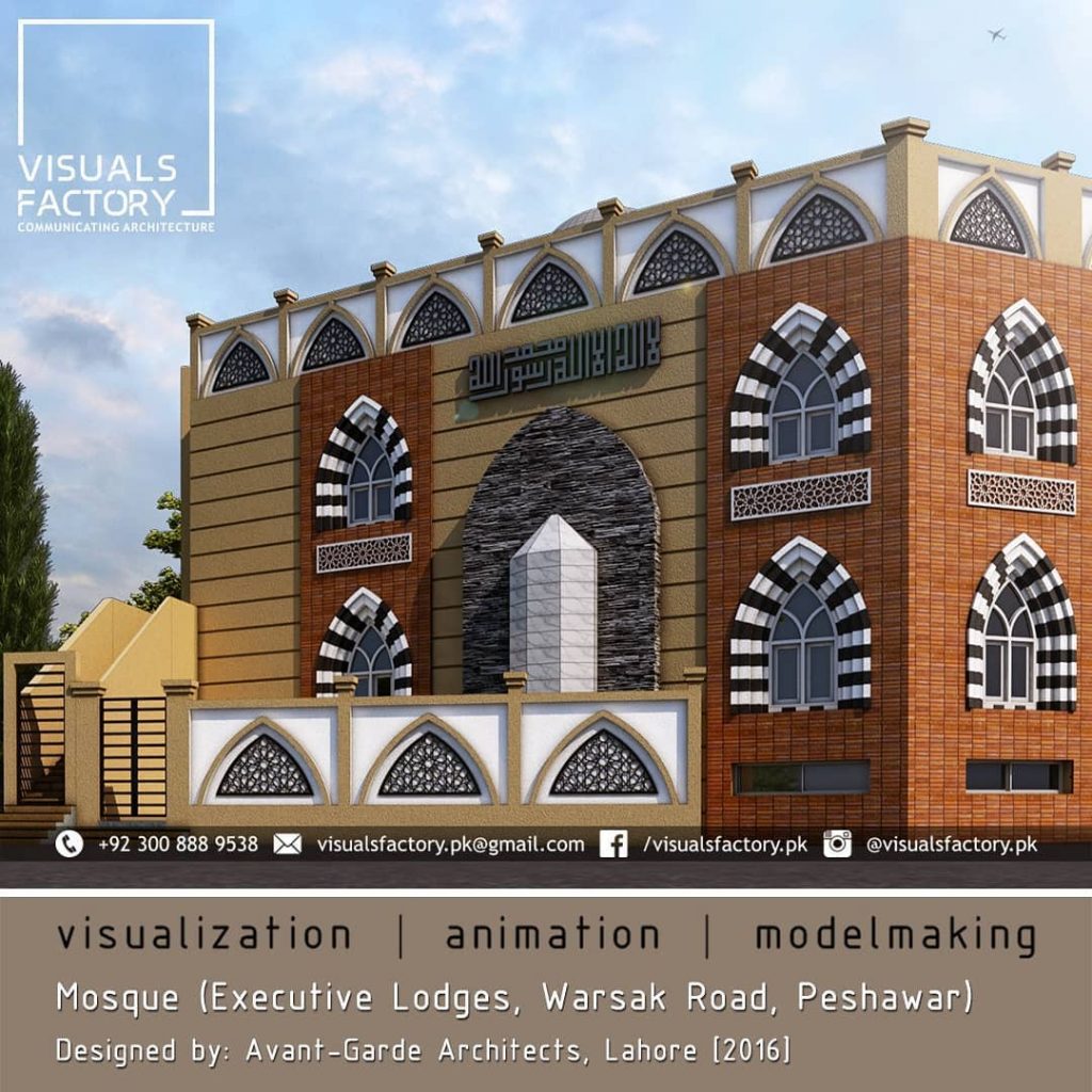 Architectural visualization - Peshawar Mosque - 3DS Max & Vray