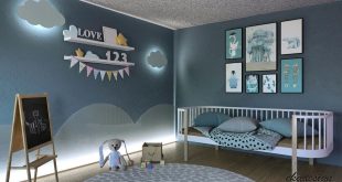 Children's room design •
blue
• •
• •