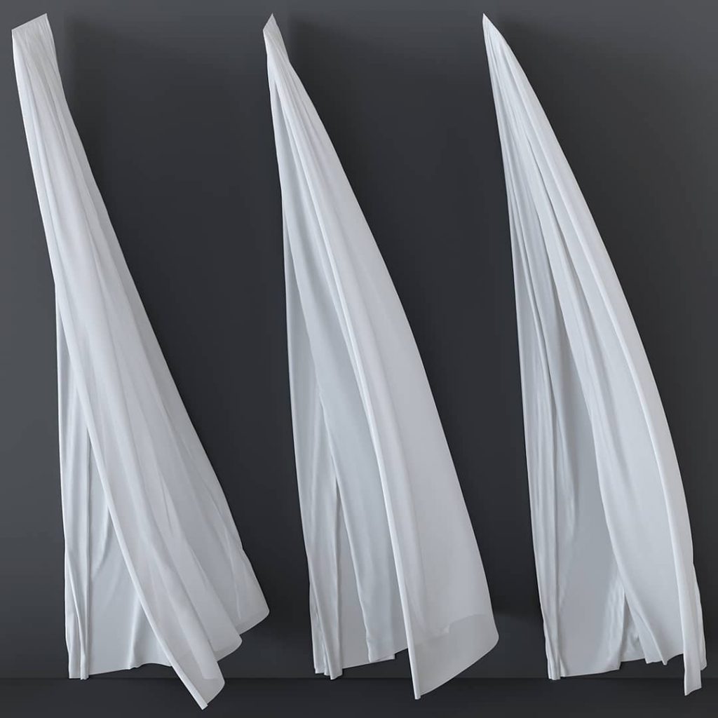 Curtain in the wind