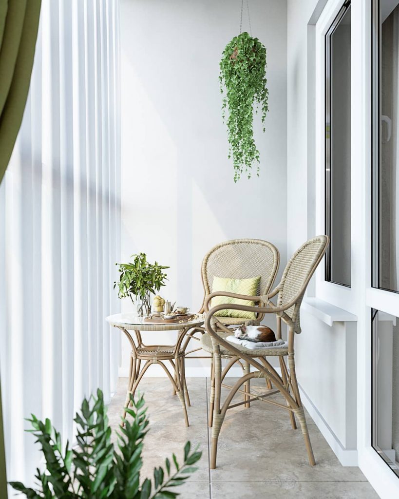 I like the visualization of balconies, they are very comfortable. So I want to sit in it