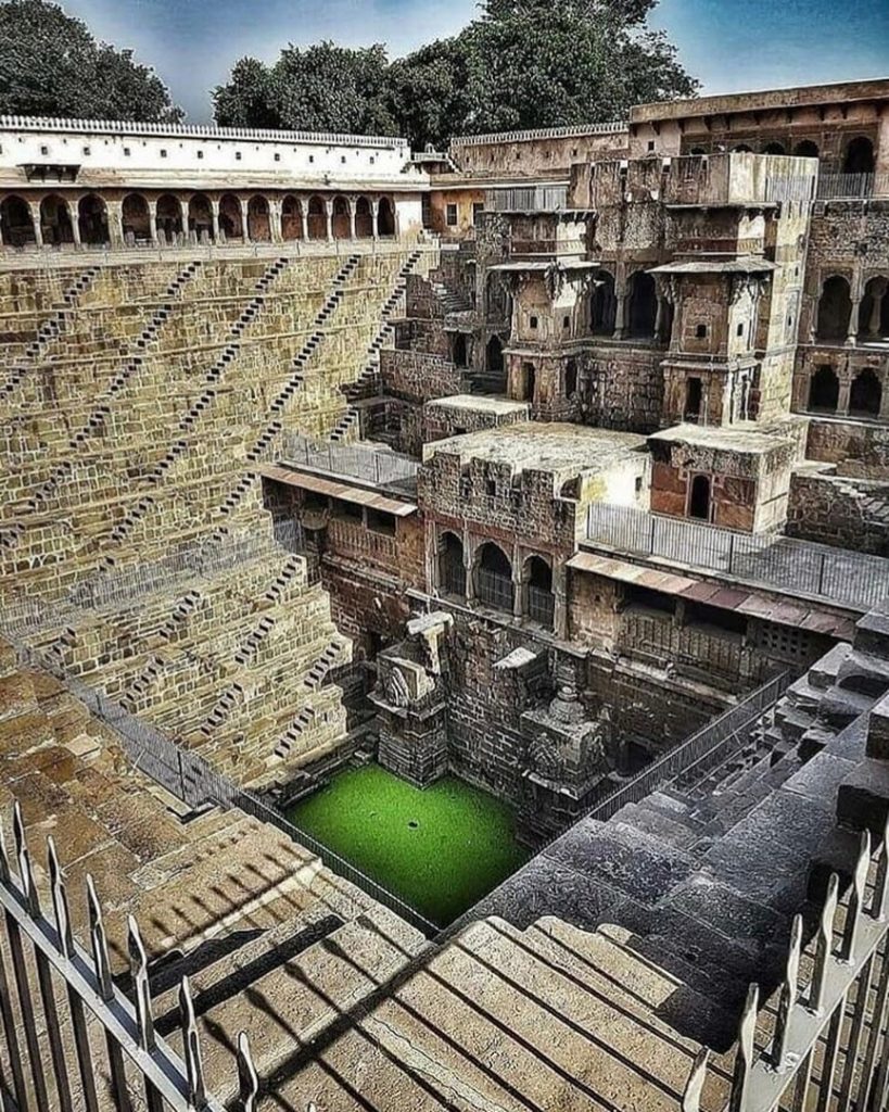 Chand Baori is a stepped fountain in the village of Abhaneri in the Indian state