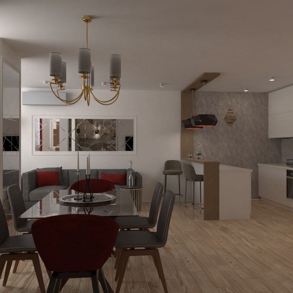 Living room-dining room-kitchen