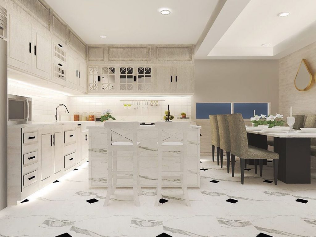 Clean kitchen area
Paladian Penthouse - Semi Classic
Client: Mrs. V.
Designer: M.