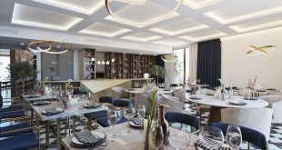 Interior design of the restaurant in the Soho City Bar hotel complex •
• •