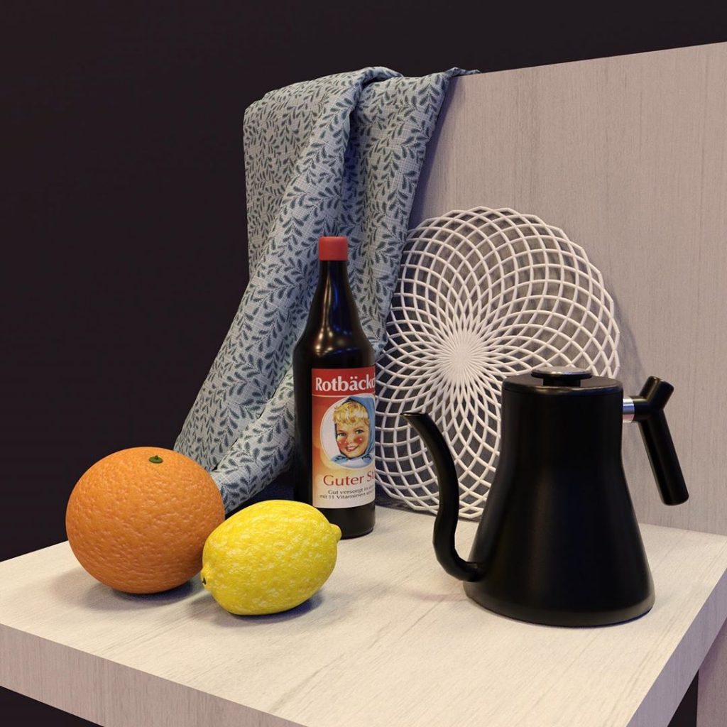 One such still life emerged from the second 3D lesson of
