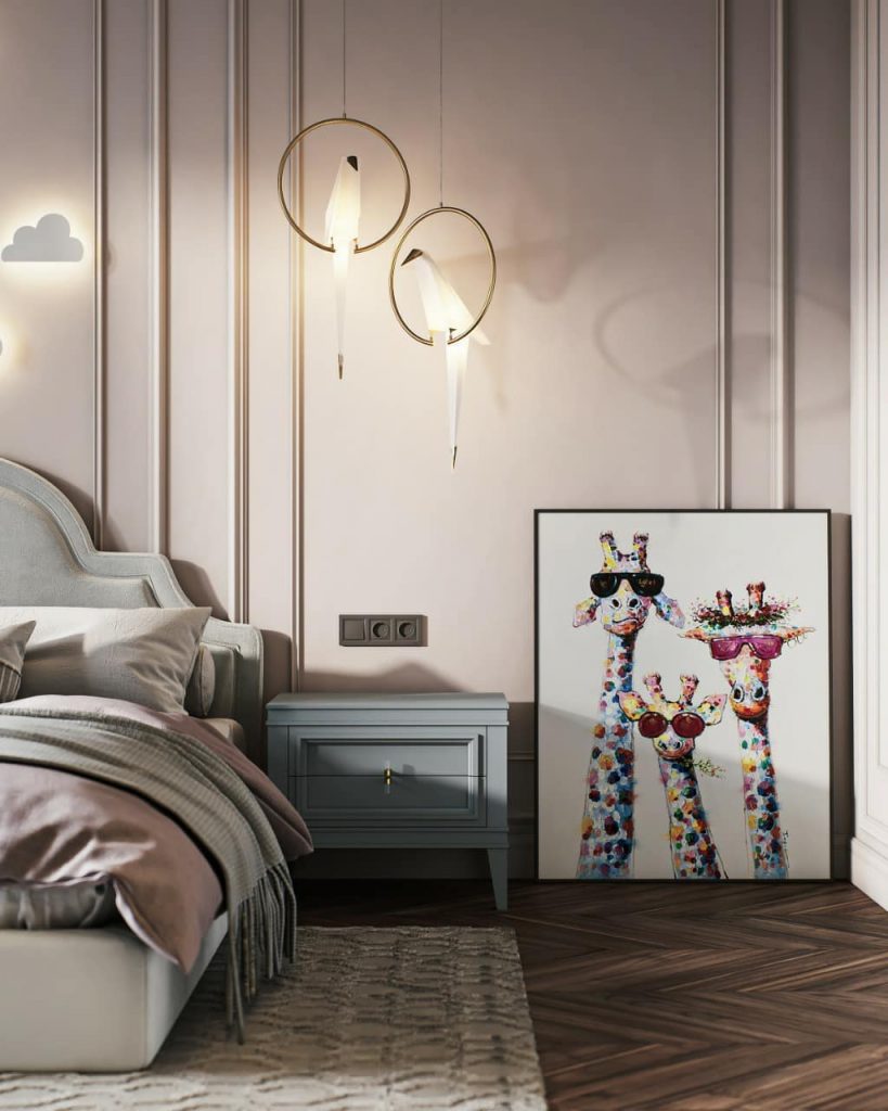 Visualization of the apartment for some joint and close-ups of a child