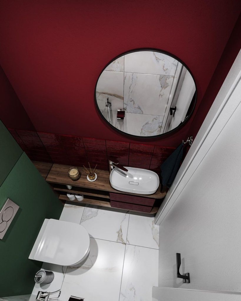 Since the guest bathroom is a kind of face of a house or apartment, its di