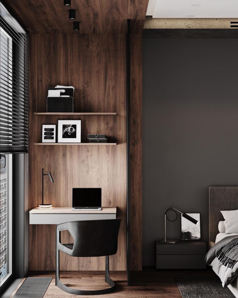 Visualization of the working area in the guest room from the Zilart residential complex project.
⠀
design: