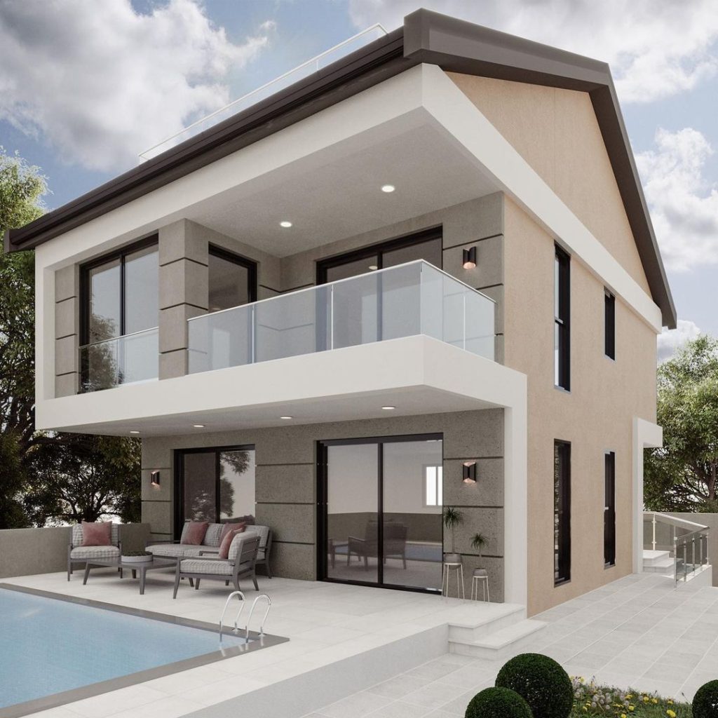 The visual effects of our villa project, which we develop with a modern understanding (Didim Kamacı Architect